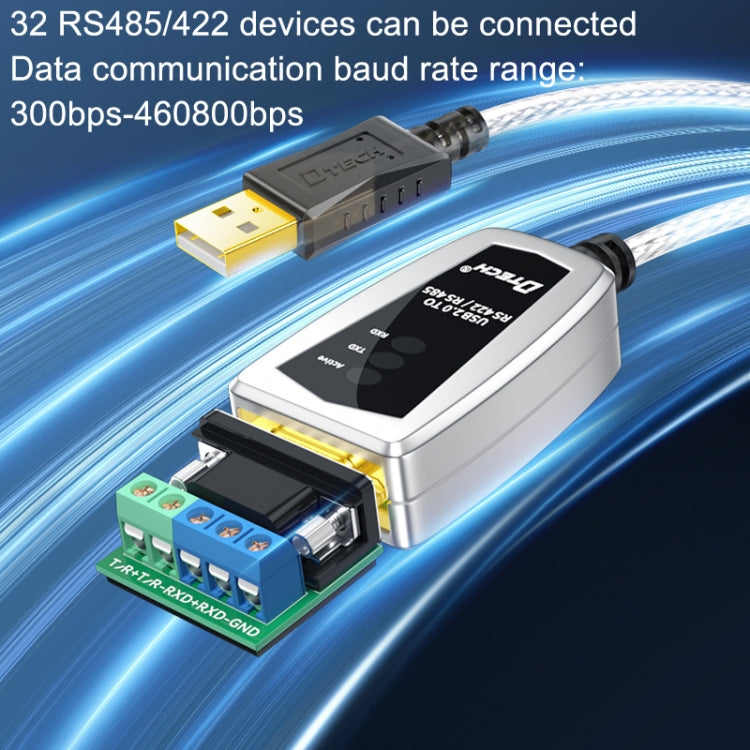 DTECH DT-5119 0.5m USB To RS485/422 Industrial Converter Serial Line Communication Adapter My Store