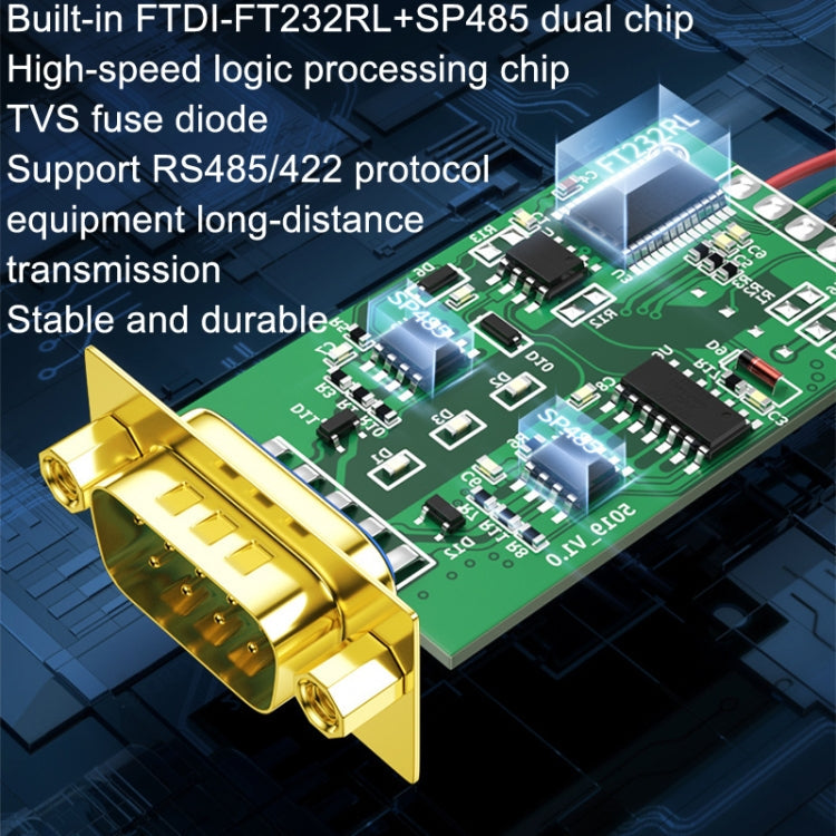 DTECH DT-5119 0.5m USB To RS485/422 Industrial Converter Serial Line Communication Adapter My Store