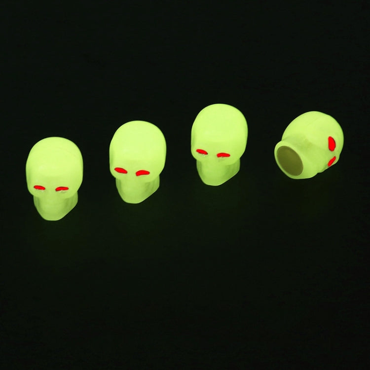 1 Sets Car Tire Luminous Valve Cap Motorcycle Skull Valve Core Cap