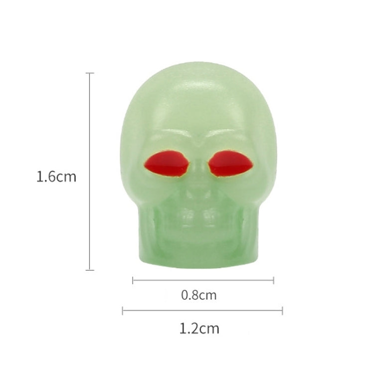 1 Sets Car Tire Luminous Valve Cap Motorcycle Skull Valve Core Cap