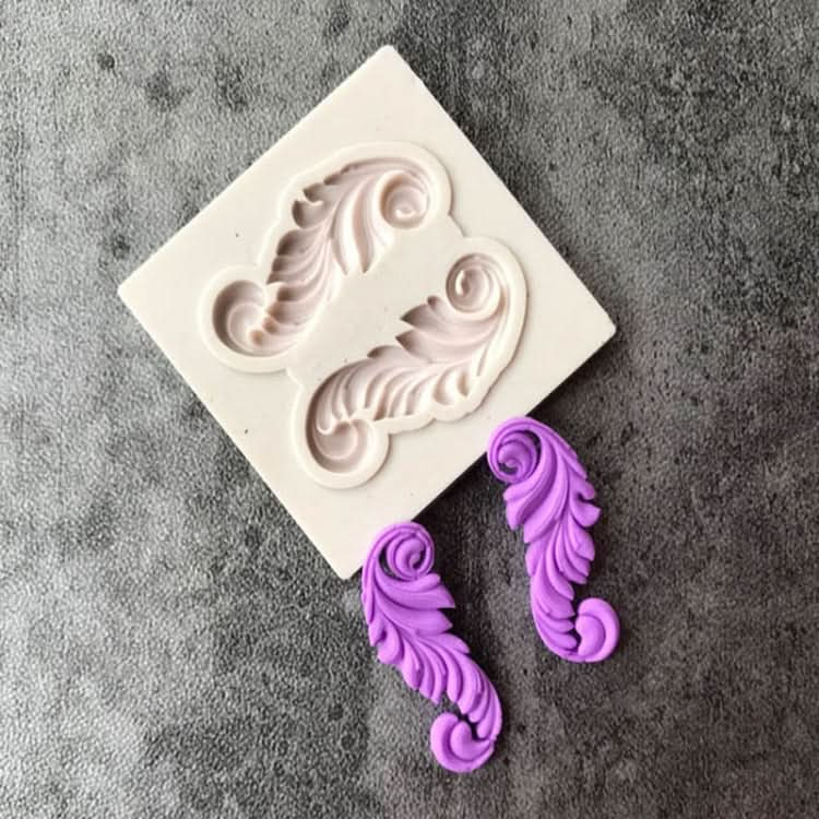 5 PCS Relief Fondant Cake Silicone Mold DIY Chocolate Mold,Style:-Reluova