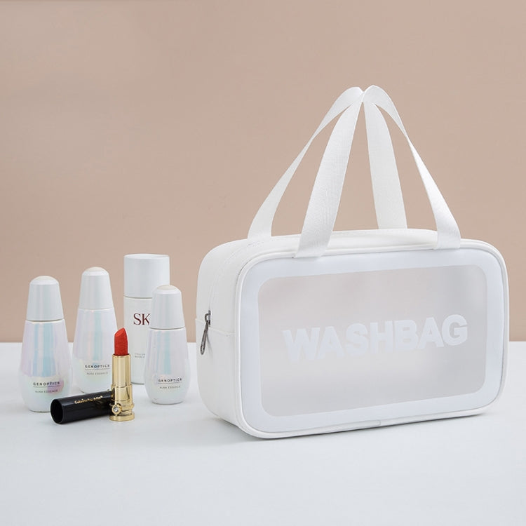 2 PCS Frosted Translucent Waterproof Storage Bag Cosmetic Bag Swimming Bag Wash Bag-Reluova