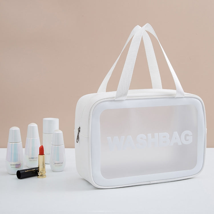 2 PCS Frosted Translucent Waterproof Storage Bag Cosmetic Bag Swimming Bag Wash Bag-Reluova