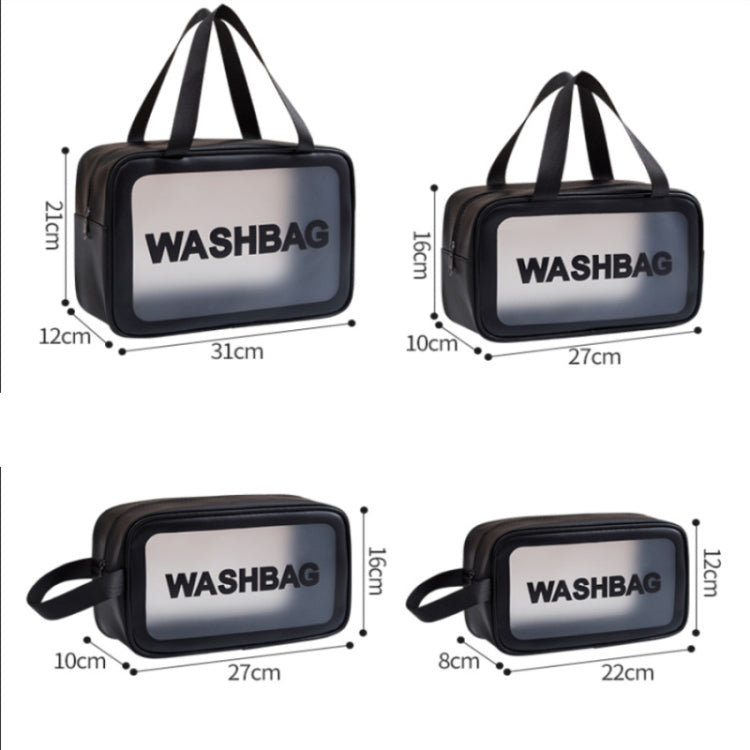 2 PCS Frosted Translucent Waterproof Storage Bag Cosmetic Bag Swimming Bag Wash Bag-Reluova