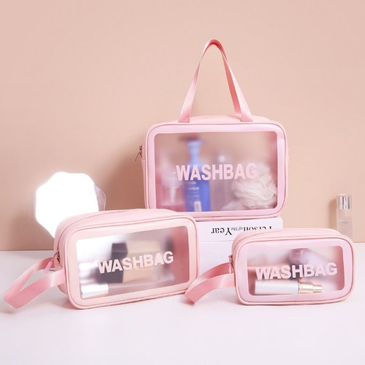 2 PCS Frosted Translucent Waterproof Storage Bag Cosmetic Bag Swimming Bag Wash Bag-Reluova