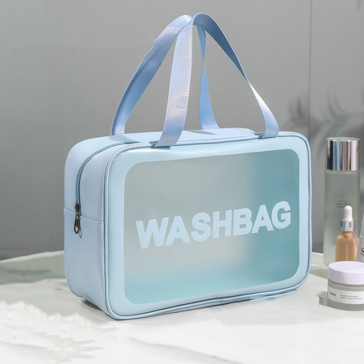 2 PCS Frosted Translucent Waterproof Storage Bag Cosmetic Bag Swimming Bag Wash Bag-Reluova