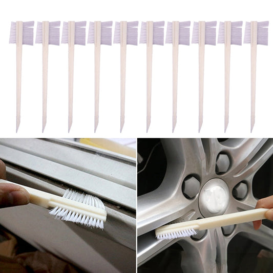 10 PCS Car Head Engine Brush Double-Sided Groove Brush