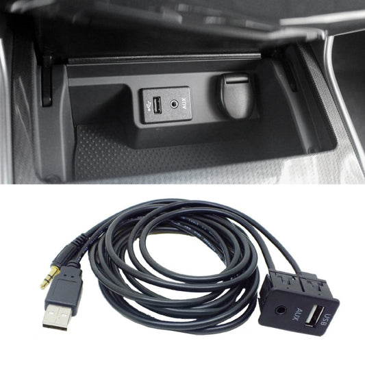 Car Modified AUX+USB Socket Audio Modification Accessories 3.5mm USB Extension Line ÎҵÄÉ̵ê