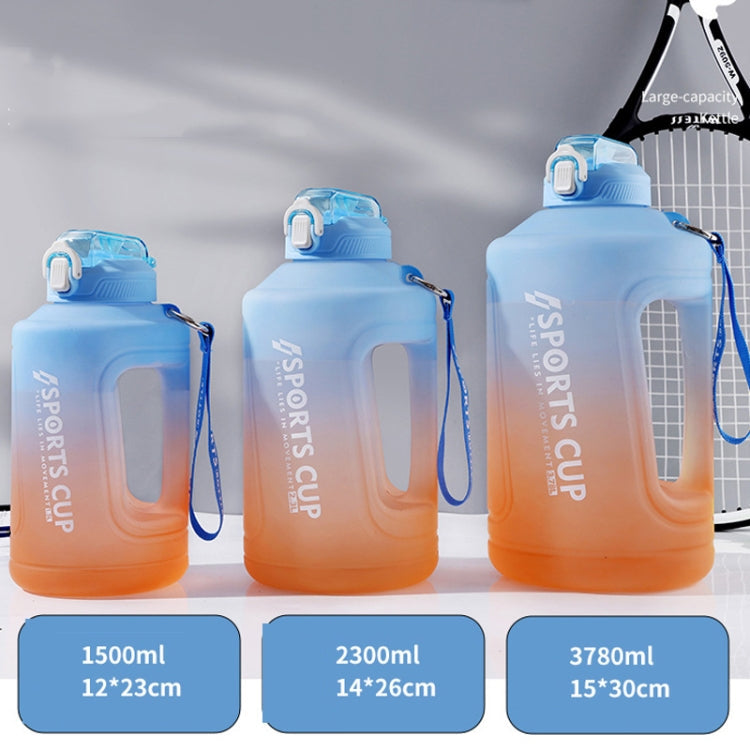 Large Capacity Gradient Straw Cup Sports Bottle With Scale Reluova