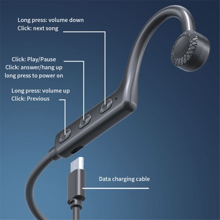 KS-19 Bluetooth Headset Sound Conducting Hanging Neck Business Headphones