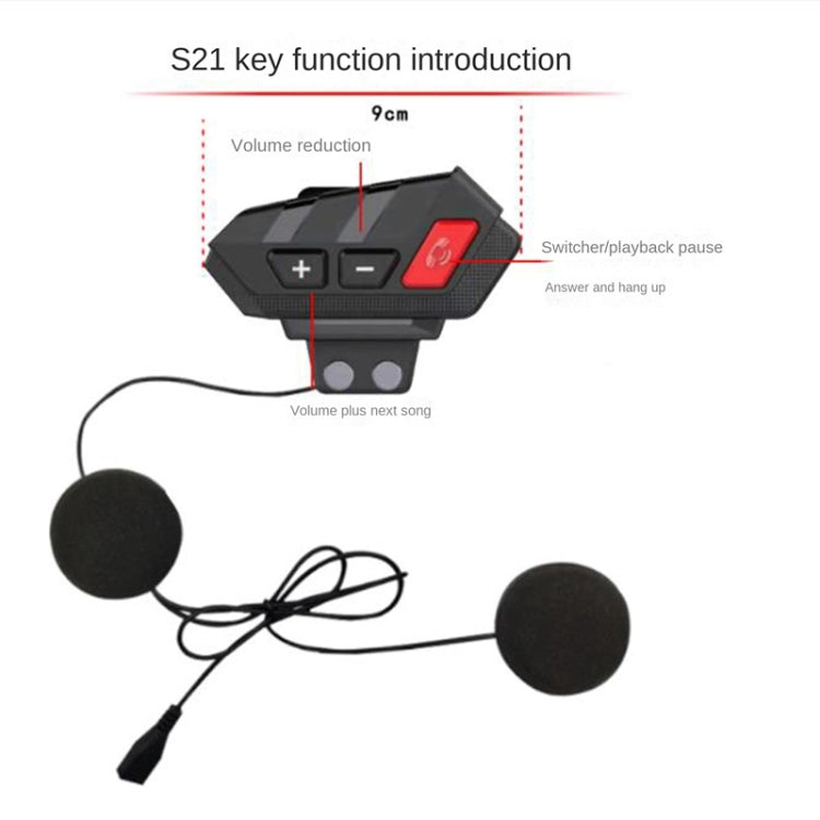 S21 Riding Helmet Bluetooth Intercom Headset, Specification: Reluova