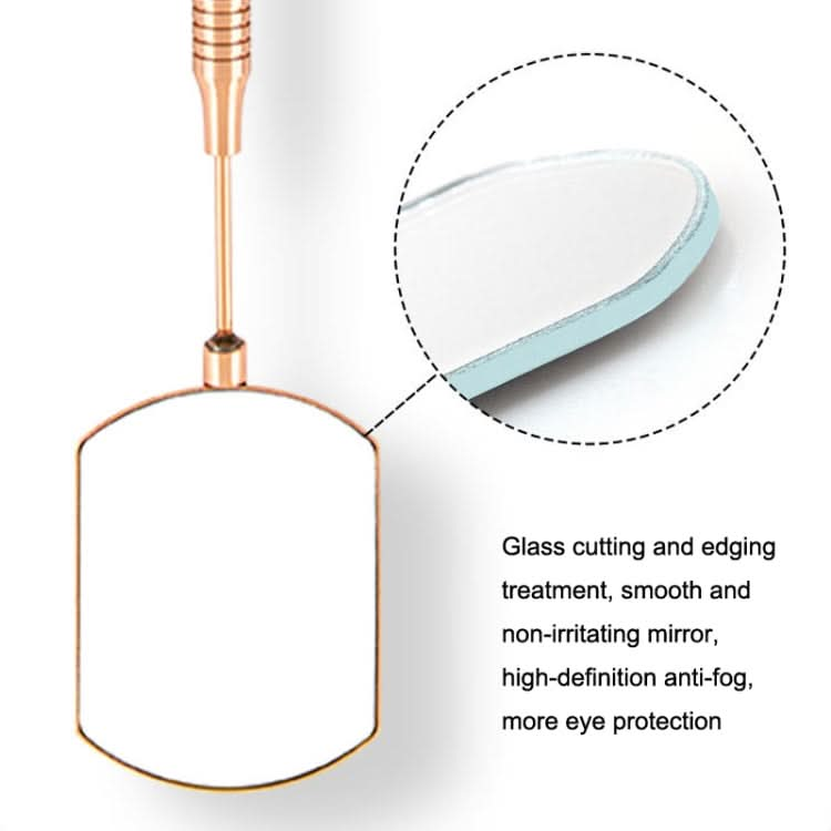 Stainless Steel Rotating Extension Eyelash Inspection Mirror, Style: Reluova