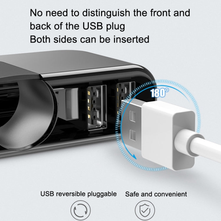 SHUNWEI Car Cigarette Lighter Charger 12/24V USB Converts Socket, Style: