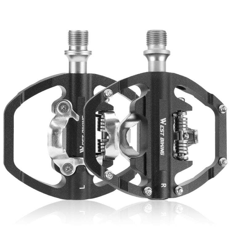 WEST BIKING Mountain Bike Dual-purpose Self-locking Aluminum Alloy Pedals Reluova