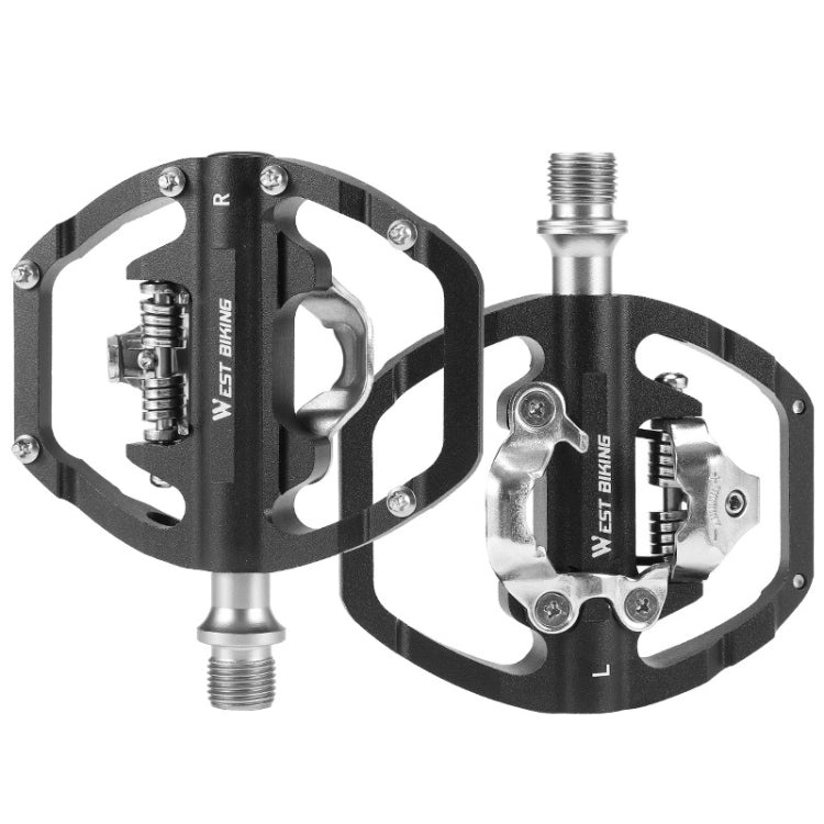 WEST BIKING Mountain Bike Dual-purpose Self-locking Aluminum Alloy Pedals Reluova