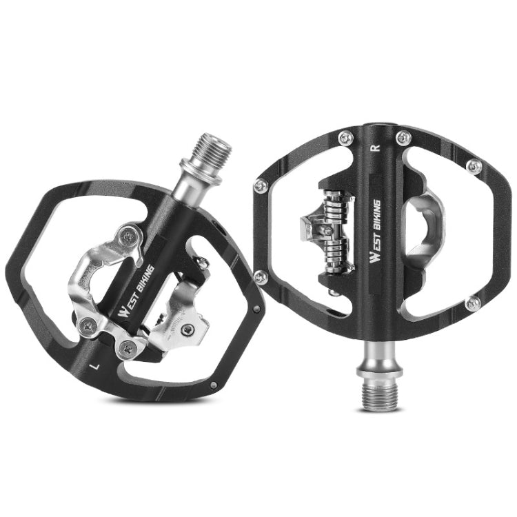 WEST BIKING Mountain Bike Dual-purpose Self-locking Aluminum Alloy Pedals