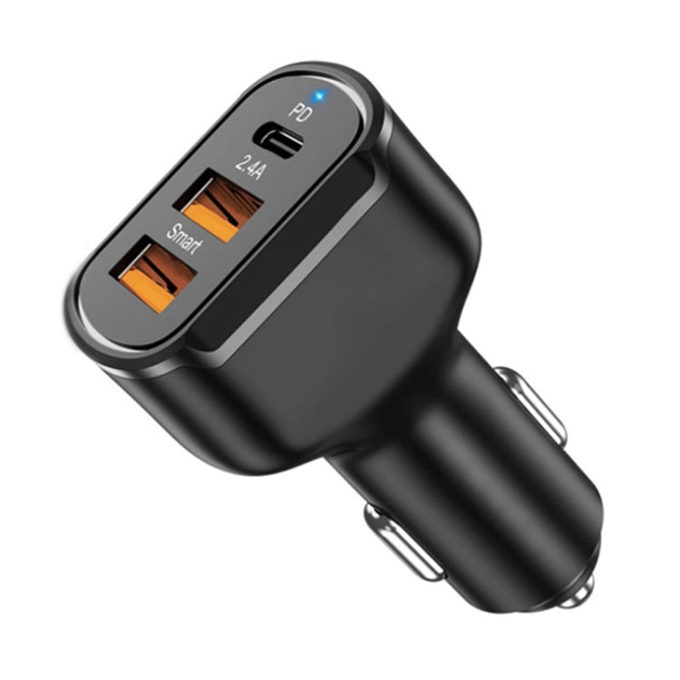 PD+2.4A Dual USB Car Charger, Style: 3 Ports (Black) ÎҵÄÉ̵ê