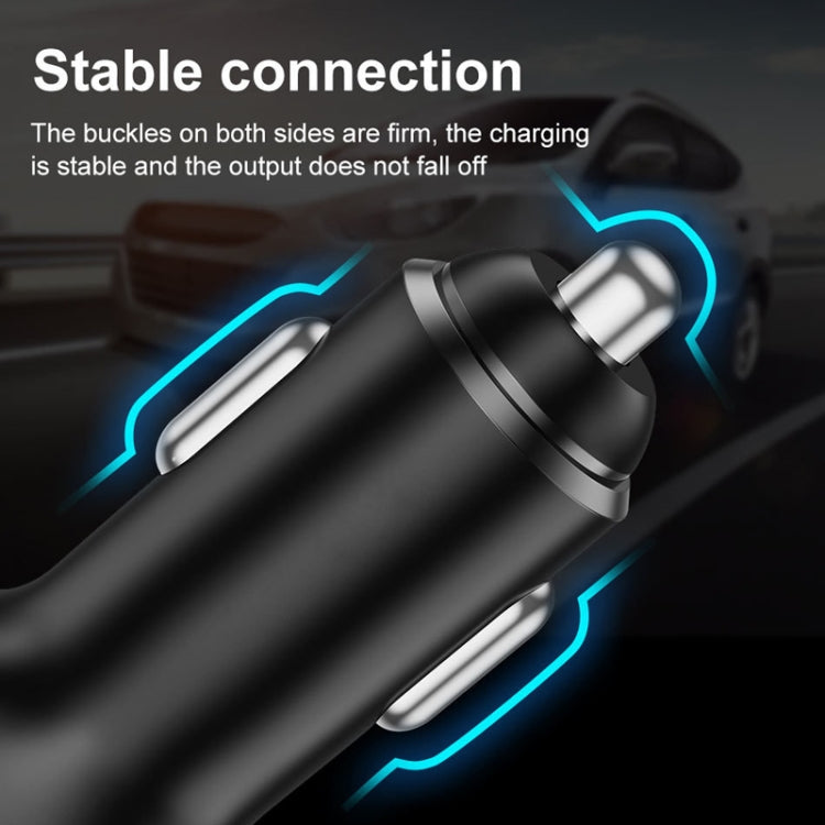 PD+2.4A Dual USB Car Charger, Style: 3 Ports (Black)