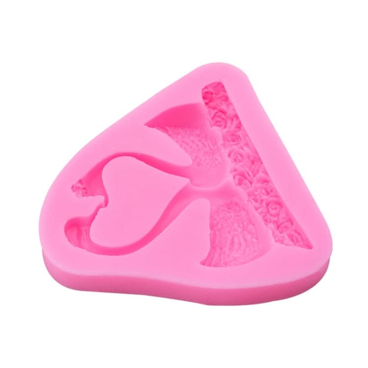 2 PCS Double Swan Rose DIY Fondant Baking Cake Liquid Silicone Mold-Reluova