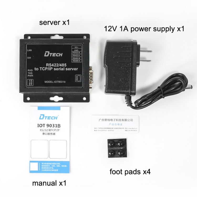 DTECH IOT9031B RS485/422 To TCP/IP Ethernet Serial Port Server, CN Plug My Store