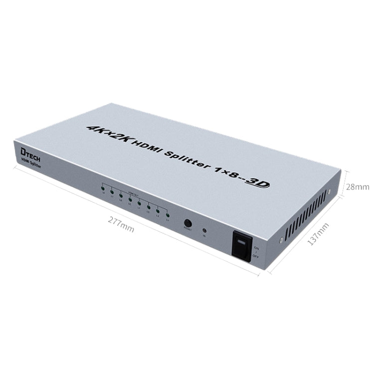 DTECH DT-7148 HDMI 2.0 1 In 8 Out 4K X 2K HD Splitter, CN Plug