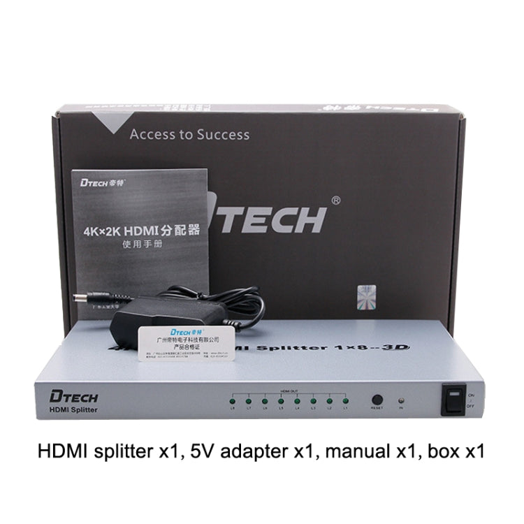 DTECH DT-7148 HDMI 2.0 1 In 8 Out 4K X 2K HD Splitter, CN Plug My Store