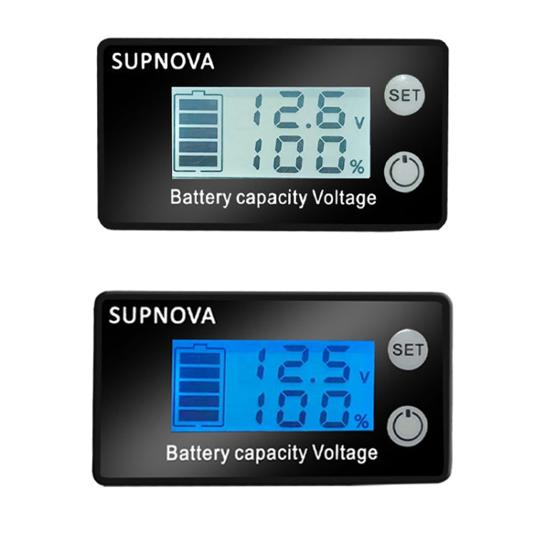 SUPNOVA LCD Two-wire Voltage and Electricity Meter DC Digital Display Voltmeter