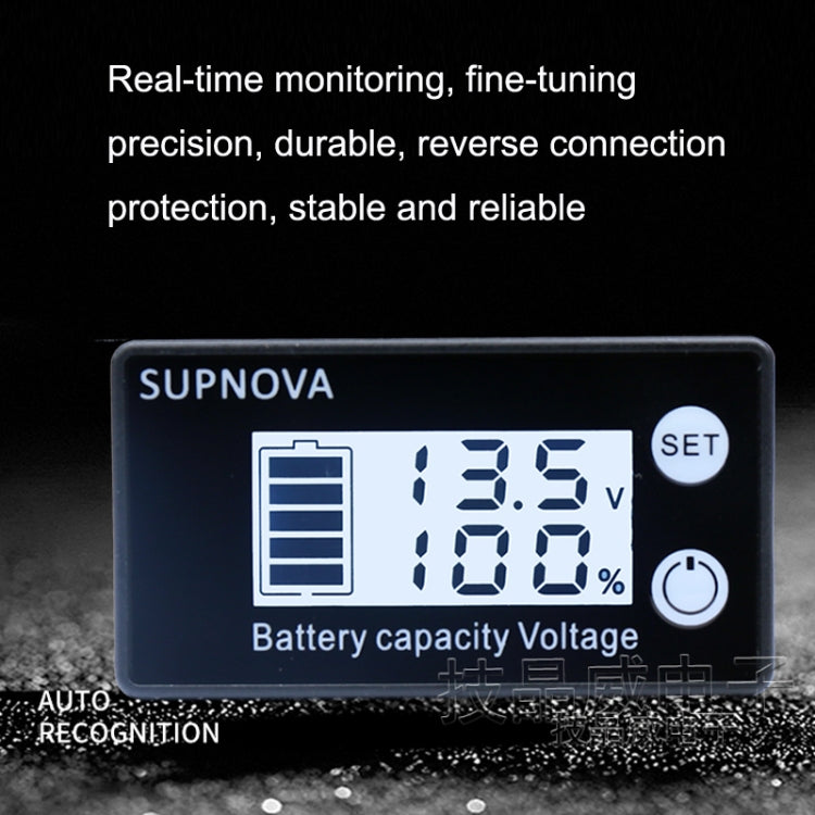 SUPNOVA LCD Two-wire Voltage and Electricity Meter DC Digital Display Voltmeter