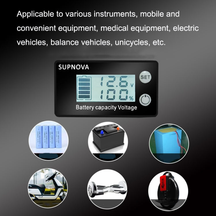 SUPNOVA LCD Two-wire Voltage and Electricity Meter DC Digital Display Voltmeter