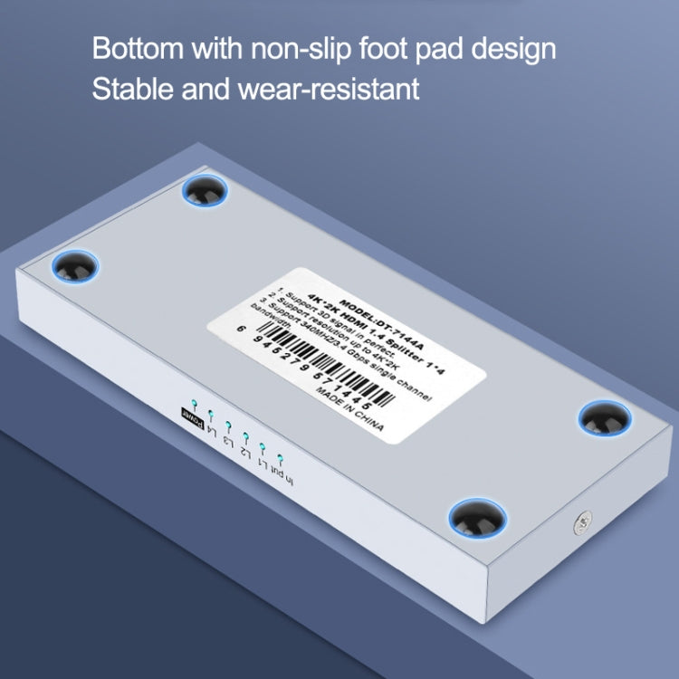 DTECH DT-7144A HDMI 2.0 1 In 4 Out 4K X 2K HD Video Splitter, CN Plug