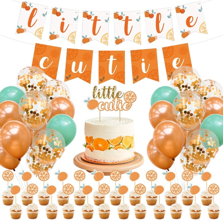 Citrus Pattern Themed Baby Birthday Party Decoration My Store