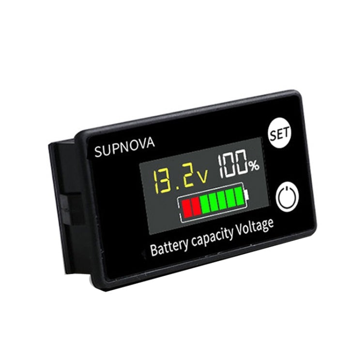 SUPNOVA LCD Color Screen DC Voltmeter Lithium Storage Battery Meter, Style: Reluova