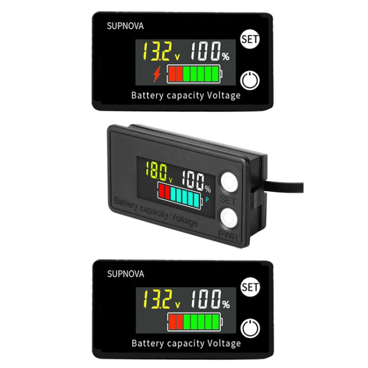 SUPNOVA LCD Color Screen DC Voltmeter Lithium Storage Battery Meter, Style: Reluova