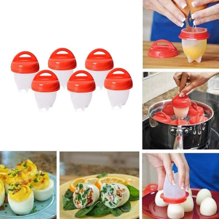 6 PCS/Set Eierkokers Cooker Silicone Non-stick Egg Steamer-Reluova