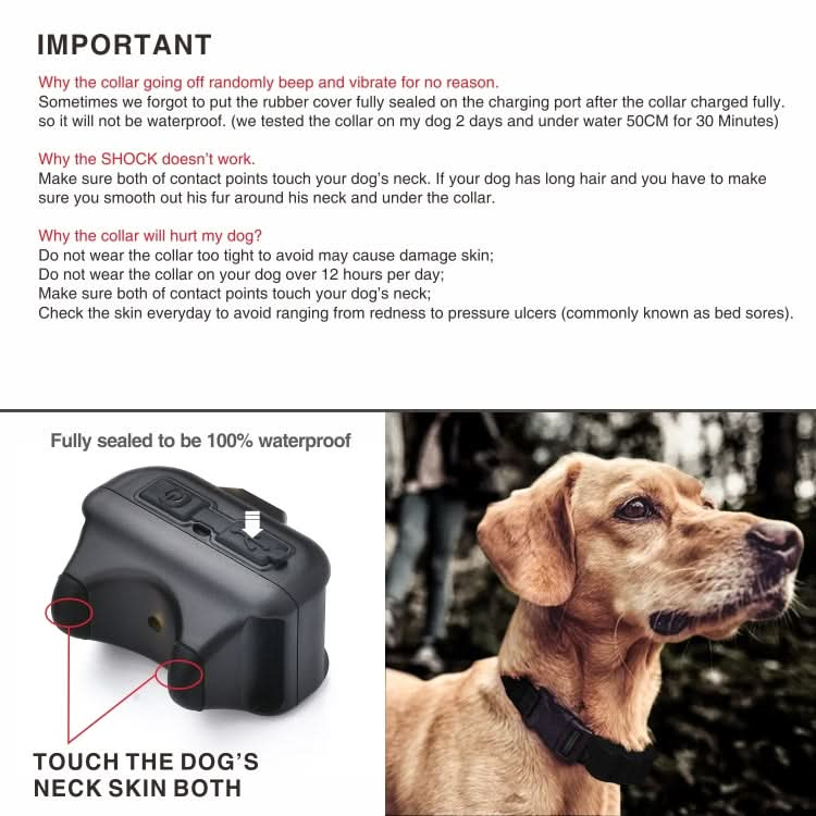 Pet Collar Trainer Rechargeable Automatic Bark Stop - Reluova