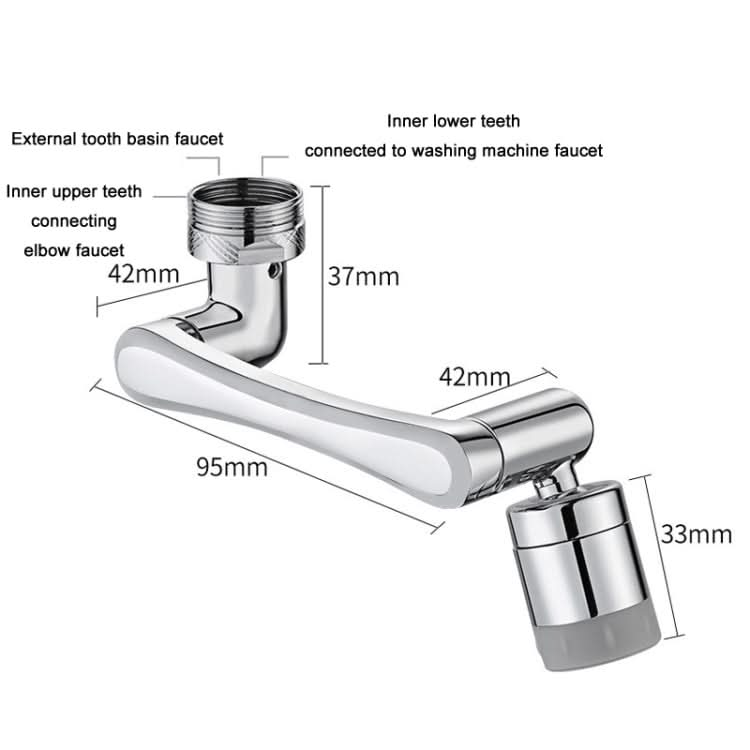 Faucet Robot Arm Universal Extender 1080 Degree Lifting Aerator Reluova