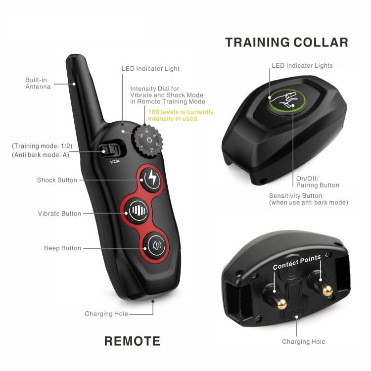 Remote Control Trainer Dog Collar Automatic Barking Stopper - Reluova