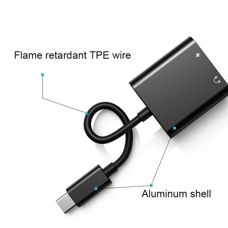 2 In 1 Type-C/USB-C PD 60W Digital Audio Adapter, Spec:-Reluova