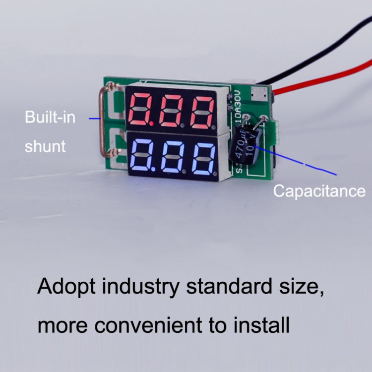 Dual-Display Voltage Current Meter Digital DC Voltage Meter