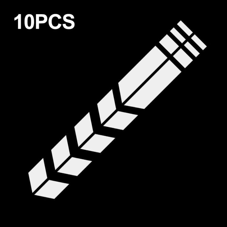 10 PCS Car Stripe Reflective Sticker Motorcycle Fender Arrow Stickers