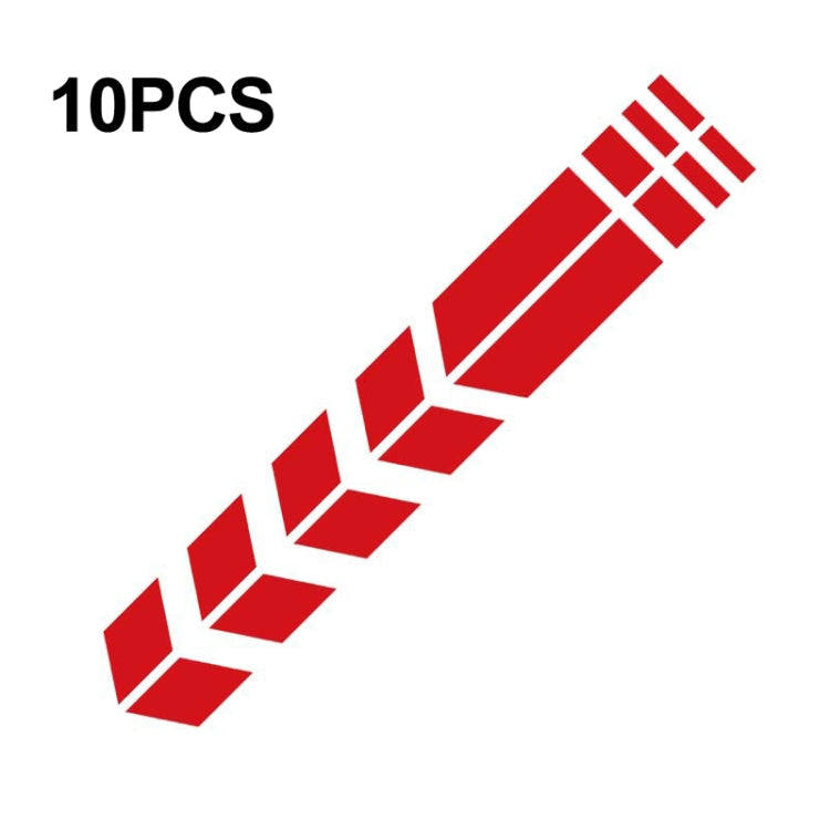 10 PCS Car Stripe Reflective Sticker Motorcycle Fender Arrow Stickers