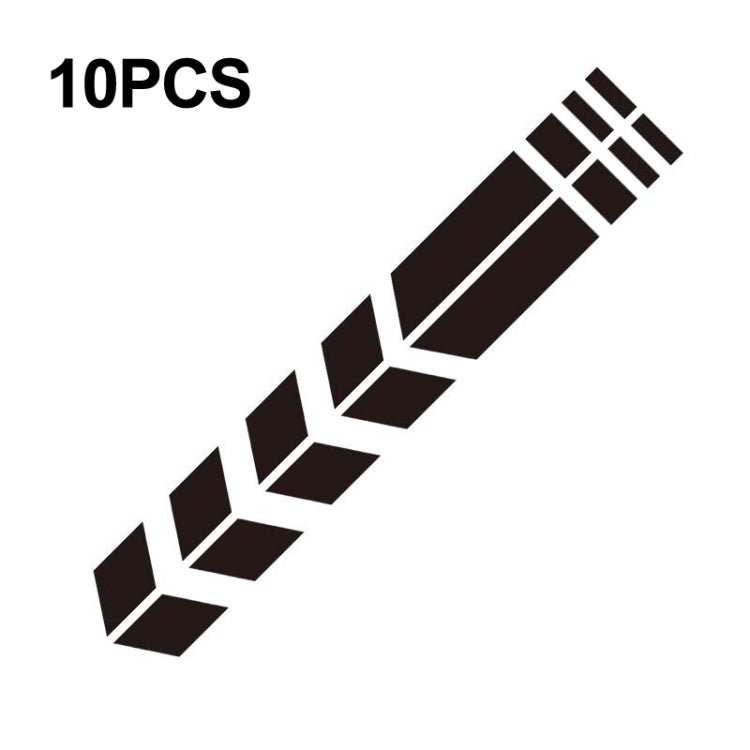 10 PCS Car Stripe Reflective Sticker Motorcycle Fender Arrow Stickers