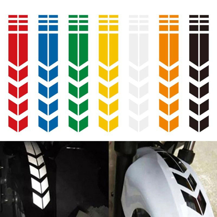 10 PCS Car Stripe Reflective Sticker Motorcycle Fender Arrow Stickers