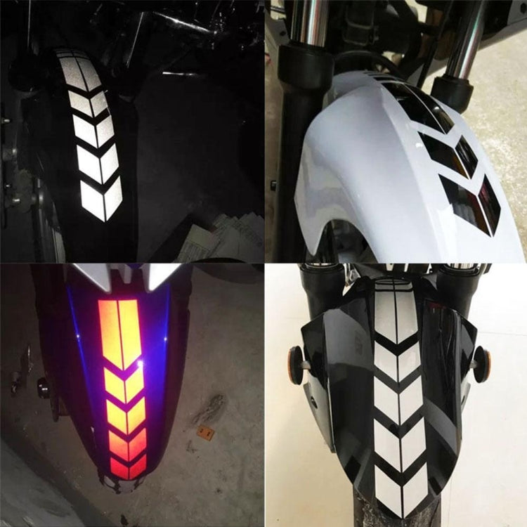 10 PCS Car Stripe Reflective Sticker Motorcycle Fender Arrow Stickers