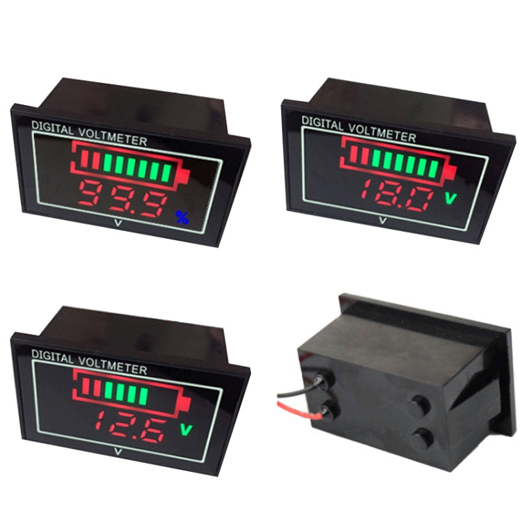 Car Waterproof DC Digital Voltmeter Battery Percentage Display