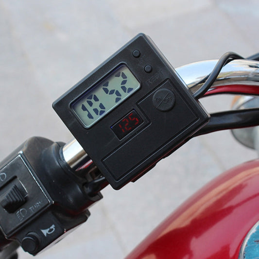 Motorcycle Clock Digital Display Dual USB Phone Charger Waterproof 5V 3A Fast Charge ÎҵÄÉ̵ê