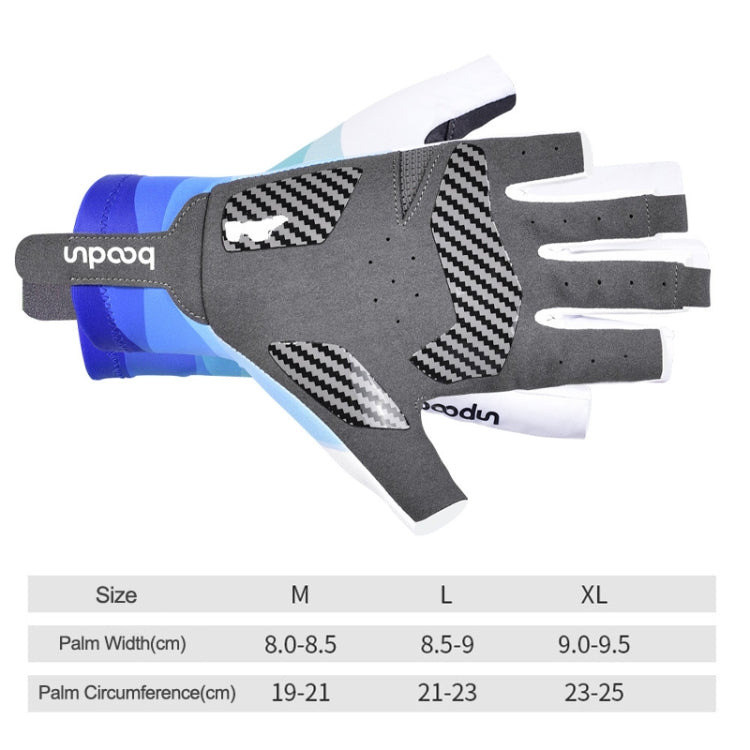 BOONUN P101251 Summer Outdoor Half Finger Silicone Non-Slip Fishing Gloves