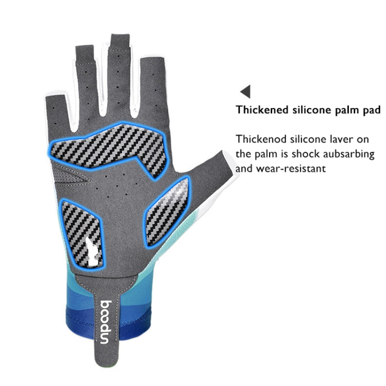 BOONUN P101251 Summer Outdoor Half Finger Silicone Non-Slip Fishing Gloves Reluova