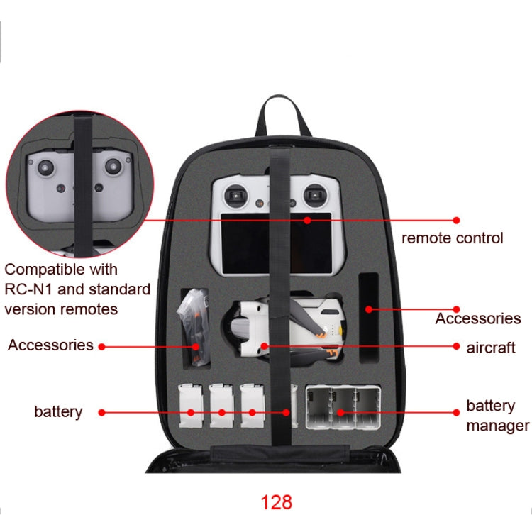 Waterproof Compression Hard Shell Backpack for DJI Mini 3 Pro