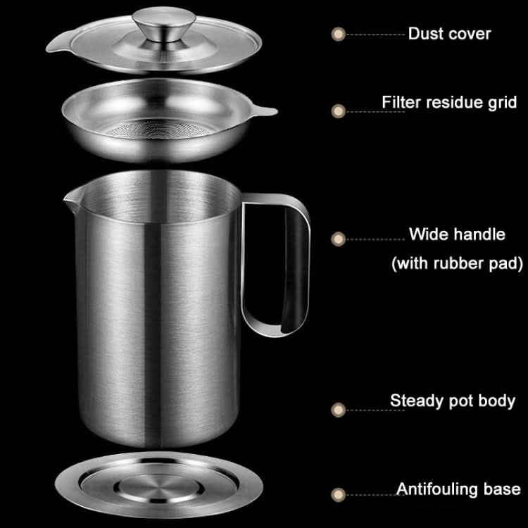 Household 304 Stainless Steel Large Capacity Oil Separator Pot Reluova